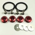 Jdmspeed Red Universal Cnc Billet Bumper Trunk Quick Release Fastener Kit