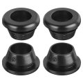 10pcs Rubber Grommets 12mm Mount Dia For 10mm Id Hole Plugs Wiring Firewall Cable Wire Protecting Black