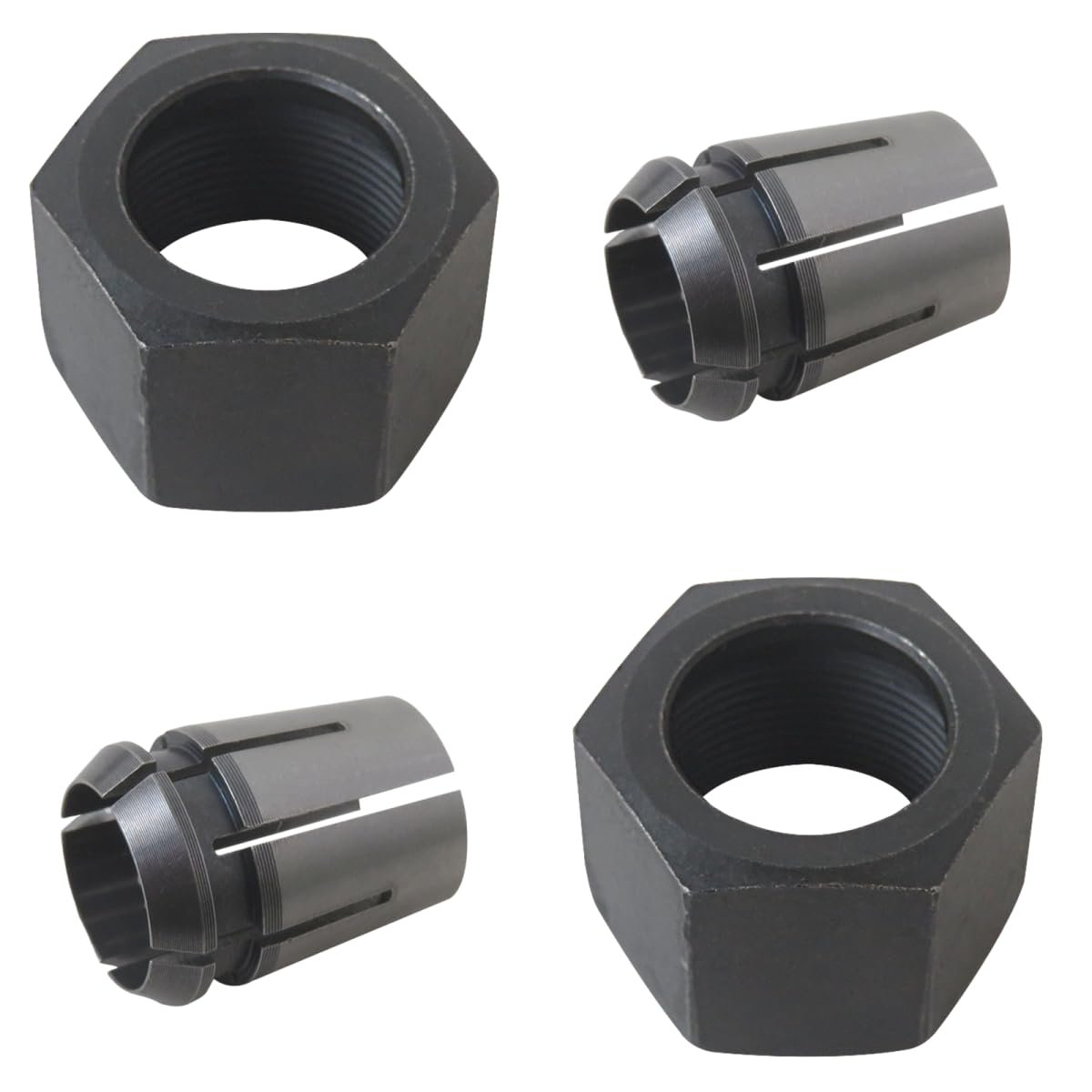1 2 In Router Collet Set Pack For Dewalt Dw616 Dw618 And 1617 1618 Series Precision Metal Replacement Collets Craftsman Hitachi