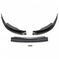 Hecasa Front Bumper Lip Compatible With 2013-2014 Ford Mustang Gt Lower Spoiler Pp Plastic Black 3pcs