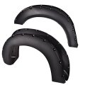 Fender Flares Ford F250 F350 Super Duty 2011-2016 Not For Dually Models Rugged Textured Black Pocket Riveted Style Wheel 4 Pcs 