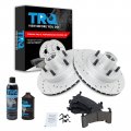 Trq Front Performance Brake Rotor Ceramic Pad Kit W Chemicals For S10 