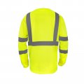 Lx Reflective Safety Shirt Long Sleeve High Visibility Breathable Yellow Fast Dry T For Work Warehouse Construction Class 3 