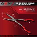 Abn Long Reach 11in 45-degree Bent Nose Pliers For Hard-to-reach Narrow Spaces And Limited Clearance Areas