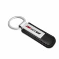Ipick Image For Chevrolet Corvette C7 Z06 Silver Metal Plate Black Pu Leather Strap Key Chain Keychain Official Licensed