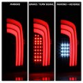 Acanii For 2016-2023 Toyota Tacoma Black Housing Smoked Lens Led Tube Sequential Turntail Lights Brake Lamps Assembly