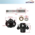 5 Bolt 4 In Trailer Hub Kit And 1 Round Bt8 Spindle With Bearing Rated For 1000 Lbs Per Wheel Stainless Steel Replacement Parts