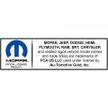 Au-tomotive Gold Laser Etched Logo Cut-out License Plate Frame For Mopar Rugged Black
