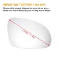 Car Rearview Right Passenger Side Mirror Glass Replacement W Backing Plate Aspherical Heated White For Seat Alhambra 2005-2010