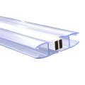 Universal 180 Degree Shower Door Magnetic Profile Seal For Glass-to-glass Applications 73 Long With White Magnet 5 32 3 16 1 4