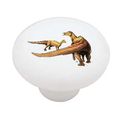 Nipponosaurus Dinosaur Decorative High Gloss Ceramic Drawer Knob 