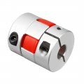 Uxcell 10mm To 14mm Shaft Plum Shaped Coupling Coupler 30mm Diameter 35mm Length