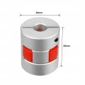 Uxcell 10mm To 14mm Shaft Plum Shaped Coupling Coupler 30mm Diameter 35mm Length