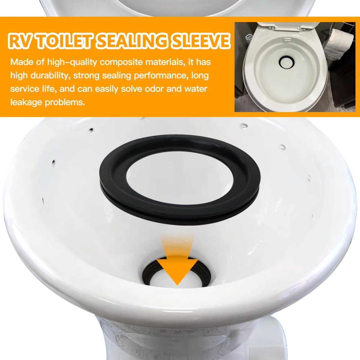 385311652 Rv Toilet Seal And 385311658 Flush Ball Replacement For 300 310 320 Series Toilets Easy Installation Kit