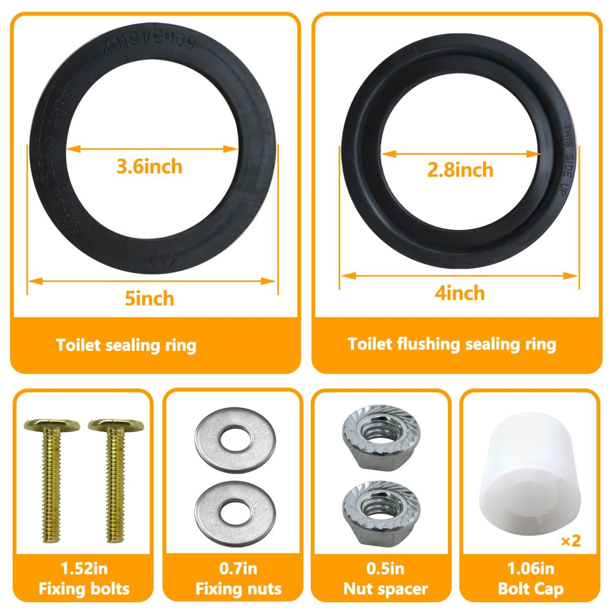 385311652 Rv Toilet Seal And 385311658 Flush Ball Replacement For 300 310 320 Series Toilets Easy Installation Kit