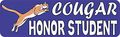10in X 3in Blue Cougar Honor Student Magnet School Mascot Bumper By Stickertalk 