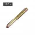 Uxcell 3 8-16x3-1 4 Hanger Bolts 16pcs Double Ended Screws Wood Dowel For Furniture