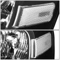 Black Housing Clear Corner Headlight Head Lamps Tool Kit Compatible With Ford Expedition 07-14