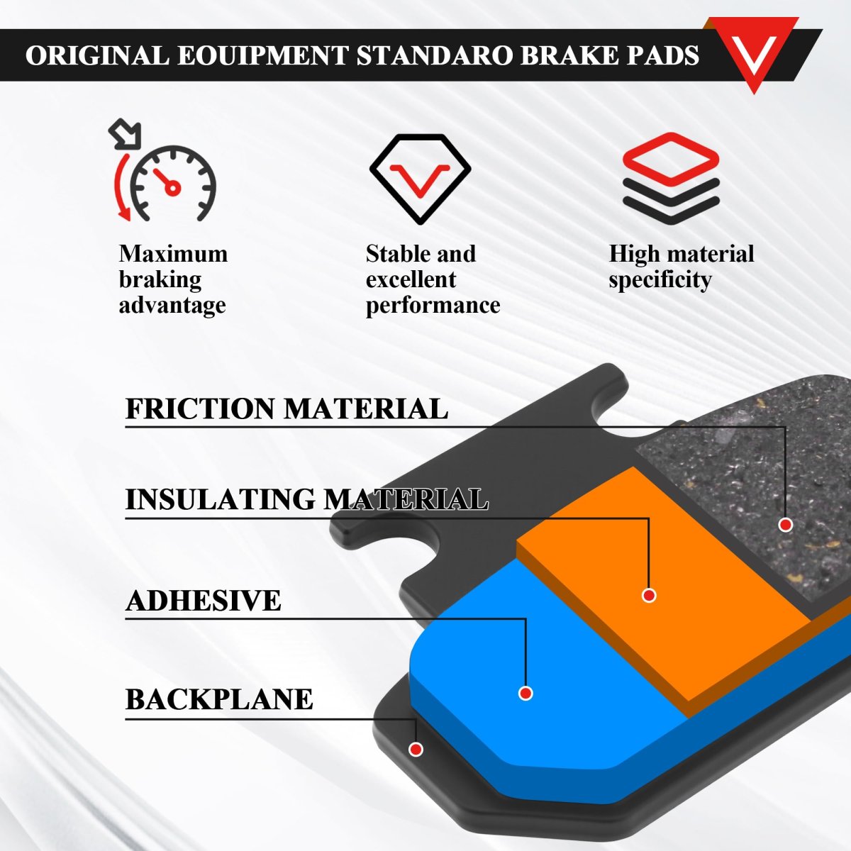 Pro Bat Disc Brake Pads For 50cc 70cc 90cc 110cc 125cc Tao 3050hd Roket Rps Kandi Sunl Baja Dn150 Atv Quad 4-wheeler Go Kart