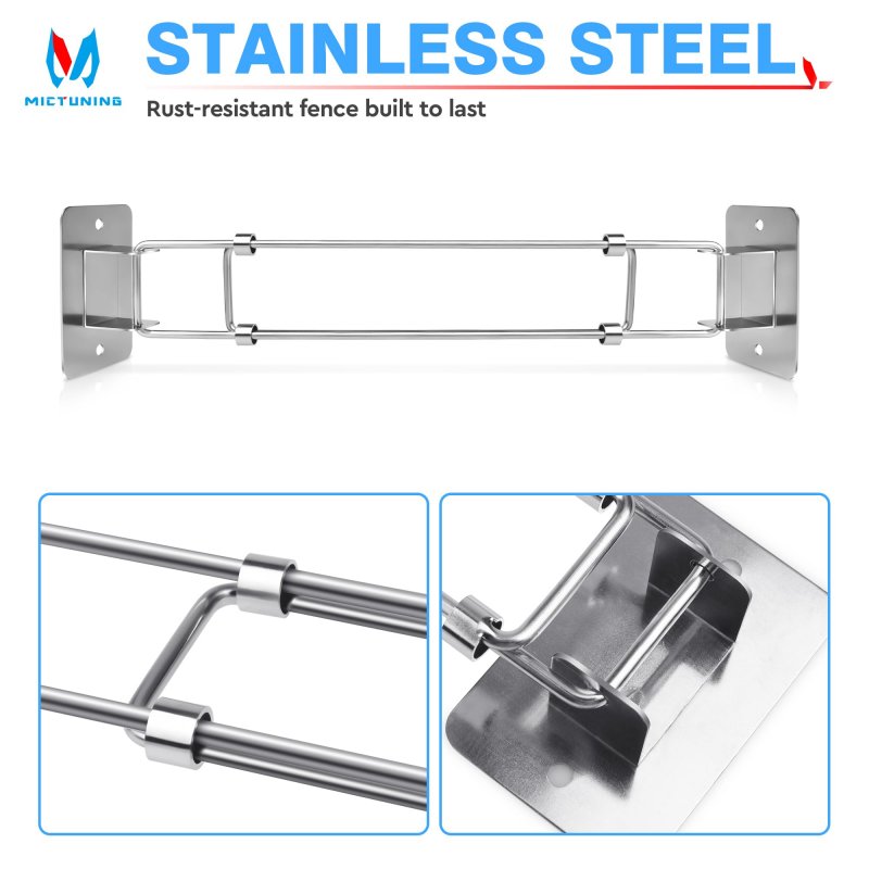 Mictuning Rv Shower Corner Storage Bar Adjustable Stainless Steel For Bath Accessory Adhesive No Drilling Screw Mount Length
