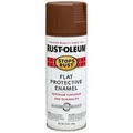 Rust-oleum Stops Rust Spray Paint Flat Brown 12-ounce 