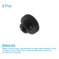 Uxcell Knurled Thumb Nuts 8pcs M3 Carbon Steel Nut High Head Through Hole For 3d Printer Part Black