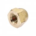 Uxcell Acorn Hex Cap Nuts 6pcs M8 Dome Brass Hexagon Decorative Nut For Screws Bolts Tone