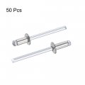 Uxcell Blind Rivets 304 Stainless Steel 4mm Diameter 8mm Grip Length Silver 50pcs