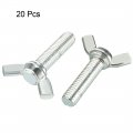 Uxcell Wingbolt Butterfly Wing Thumb Hand Screws Bolts M8x30mm 1 25mm Pitch Carbon Steel 20pcs