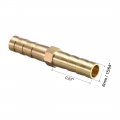 Uxcell 6mm Or 15 64-inch Id Brass Barb Splicer Fitting Straight Hose Air Gas Water Fuel 2pcs