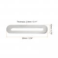 Uxcell Adjustable Corner Code 4pcs 90x19mm Stainless Steel Flat Straight Thickened Slotted Brace Brackets For Fixed Furniture