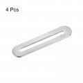 Uxcell Adjustable Corner Code 4pcs 90x19mm Stainless Steel Flat Straight Thickened Slotted Brace Brackets For Fixed Furniture