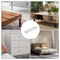 Uxcell Adjustable Corner Code 4pcs 90x19mm Stainless Steel Flat Straight Thickened Slotted Brace Brackets For Fixed Furniture