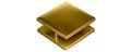 Polished Brass 2 In X Square Smooth Face Mall Front Glass Clamp Mfc20 For 3 8 To 4 Tempered Panels 