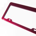 Uframe Set Of 2 License Plate Frames Holders Powder Coated Wide Bottom Style Red