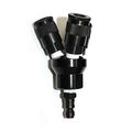 Interstate Pneumatics Fpm-ka4 Aluminum Dome Manifold With Three 1 Inch Steel Automotive Couplers And One 4 Plug Kit 