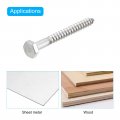 Uxcell Hex Head Lag Screws Bolts 25pcs 1 4 X 2-1 2 304 Stainless Steel Partial Thread Wood