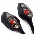 Httmt Mt324- New Black Smoke Side Mirrors With Turn Signals Compatible Cbr 1000rr 2008-2012