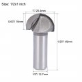 Uxcell Router Bit 1 2 Inch Shank Cutting Dia Core Box Flutes Carbon Steel For Carpentry Woodworking Milling Cutter Tool