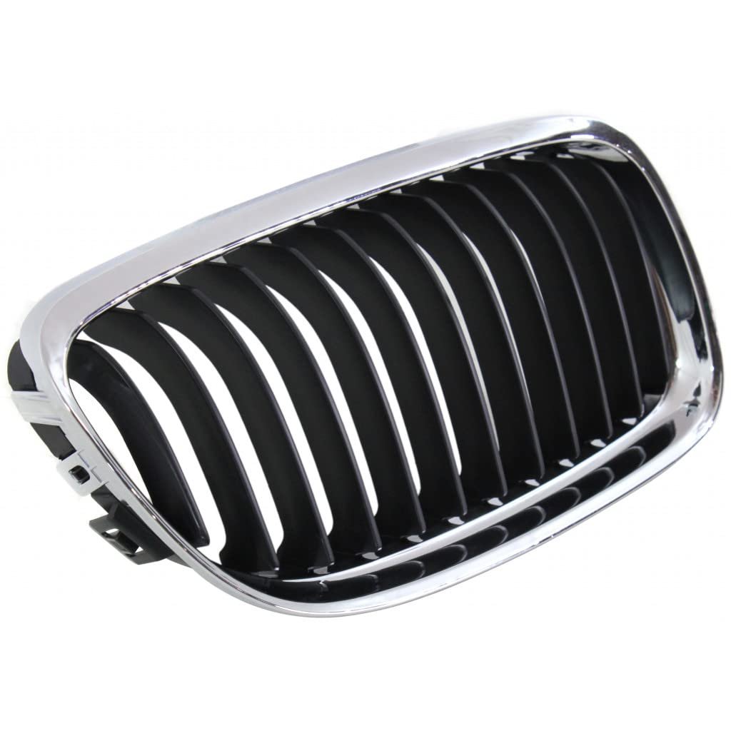 Bmw 328i 2009 2010 2011 2012 Grille Passenger Side E90 Sedan Black Edge Center Fins With Chrome Frame 51137201968 Bm1200191