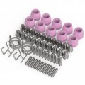 54pcs Ag-60 Plasma Cutter Torch Consumables Kit Standard 20 X 040 Nozzles Electrodes 10 Cups 4 Brackets 