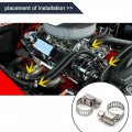 Uxcell 10 Pcs Universal Stainless Steel Adjustable Hose Clamps Fuel Line Clips 6-12mm For Car Auto