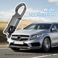 Augeny Car Key Fobchains 360 Degrees Rotatable Leather Keys Chain Holder With Anti-lost D-ring Universal Sturdy Metal Key