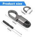 Augeny Car Key Fobchains 360 Degrees Rotatable Leather Keys Chain Holder With Anti-lost D-ring Universal Sturdy Metal Key