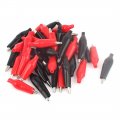 Uxcell 40pcs Red Black Cover 45mm Alligator Clip Clamp For Electrical Testing 