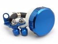 Blue Motorcycle Parts Cnc Billet Racing Front Brake Reservoir Clutch Tank Master Cylinder Fluid Oil For Kawasaki Ninja 650r