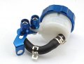 Blue Motorcycle Parts Cnc Billet Racing Front Brake Reservoir Clutch Tank Master Cylinder Fluid Oil For Kawasaki Ninja 650r
