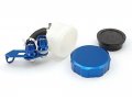 Blue Motorcycle Parts Cnc Billet Racing Front Brake Reservoir Clutch Tank Master Cylinder Fluid Oil For Kawasaki Ninja 650r
