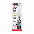Satco 6pk 5 5w Ca10 Led 2700k Candelabra Base Frosted Dimmable 60w Equiv