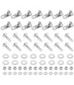 75704-1 Stainless Bug Screen And Winterfront Mounting Hardware Kit For Peterbilt 357 375 377 378 379 379x 1986 2007 14 Turn 